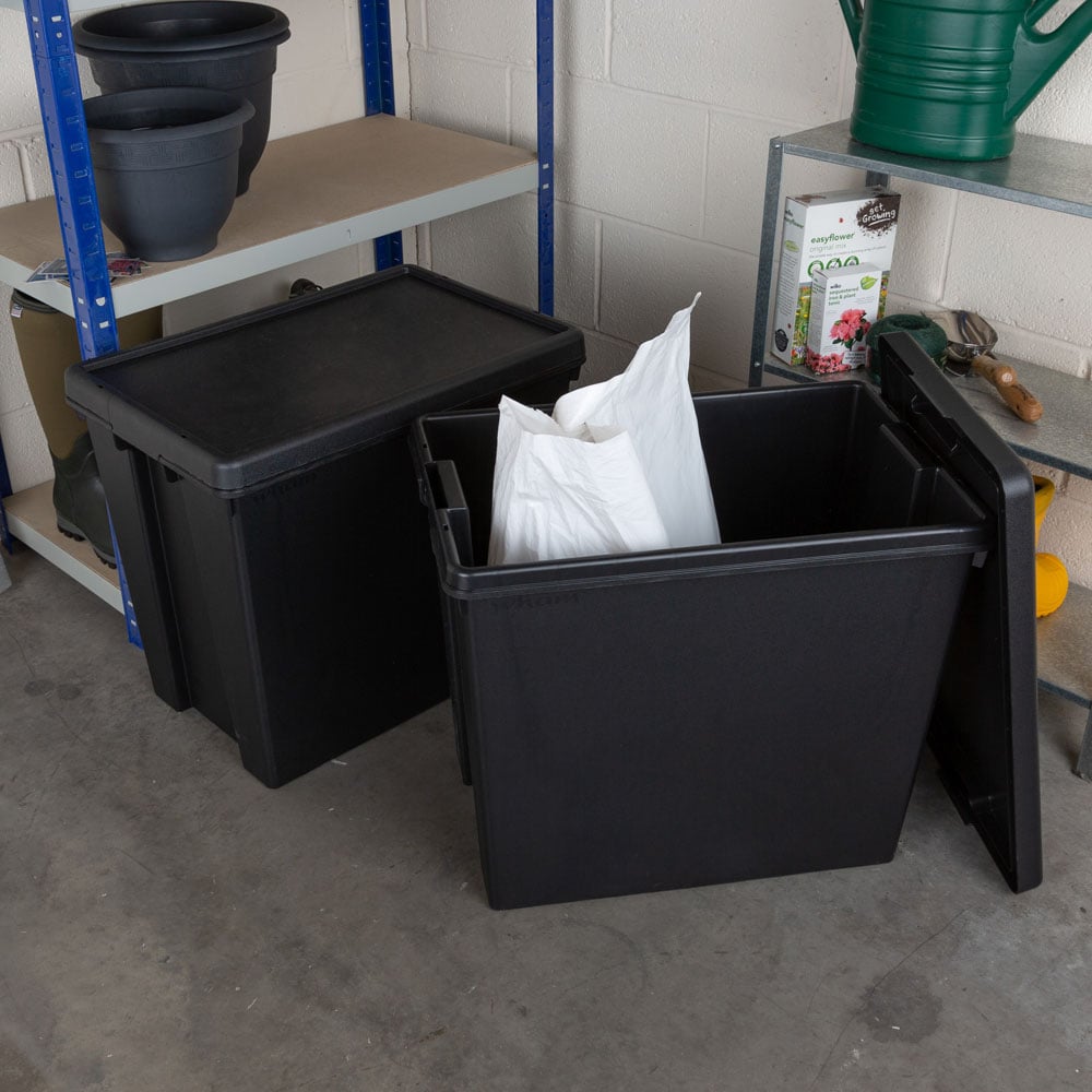 Wham 92L Black Wham Bam Storage Box with Lid 2 Pack Image 6