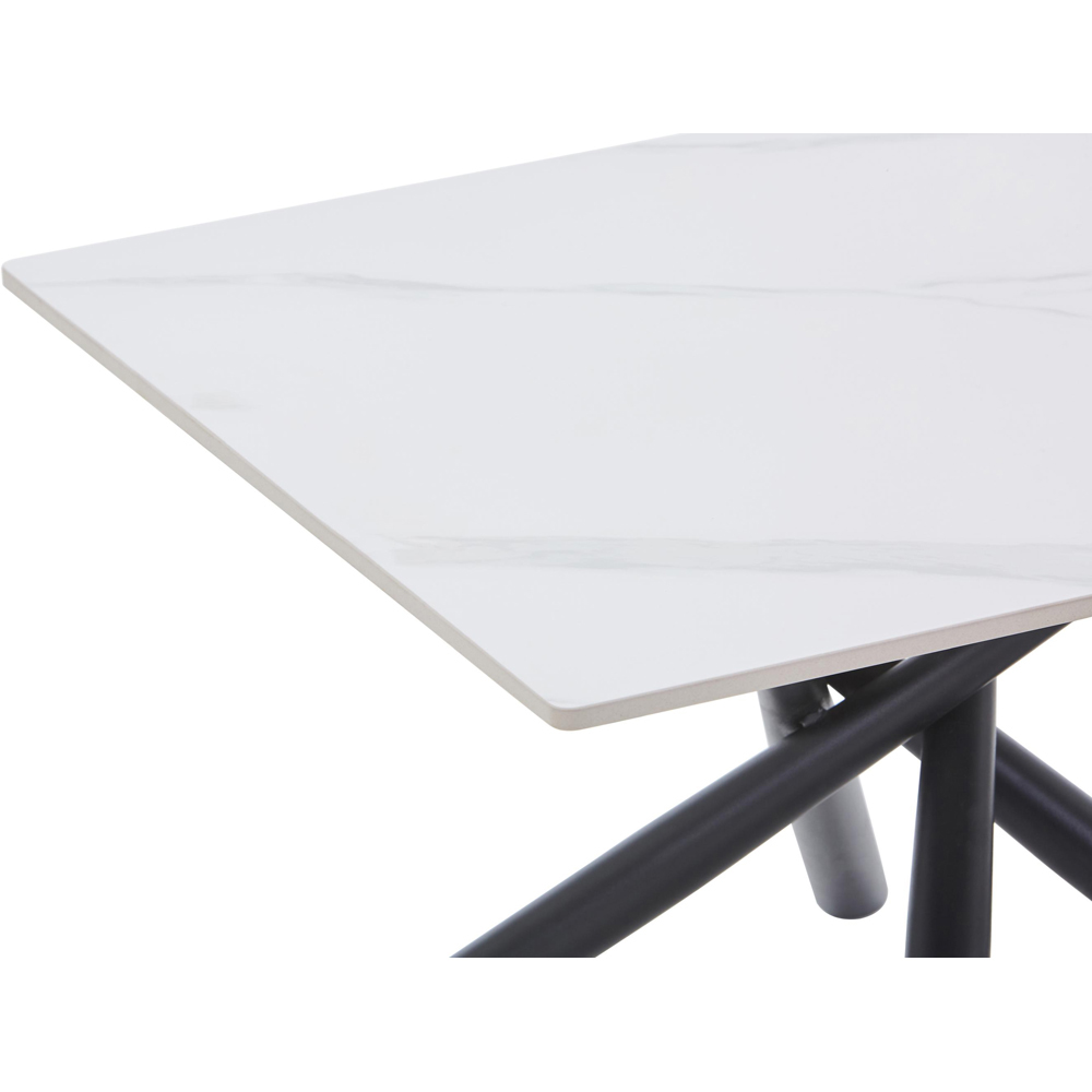 wilko Arlo White Wood Grain Ceramic End Table Image 6