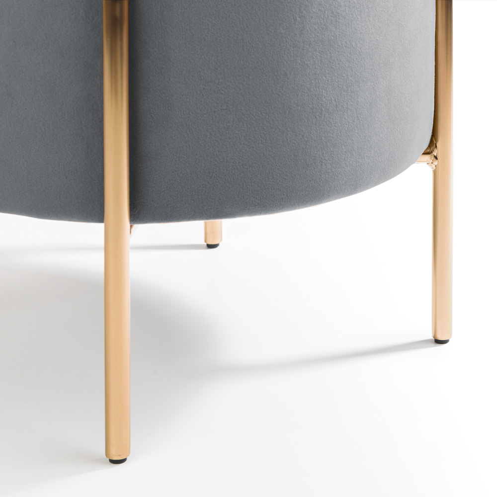 Julian Bowen Harrogate Grey Dressing Table Stool Image 4