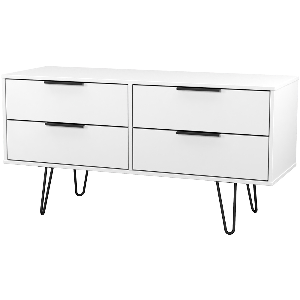 Crowndale Hong Kong 4 Drawer Matt White Bed Box Ready Assembled Image 2