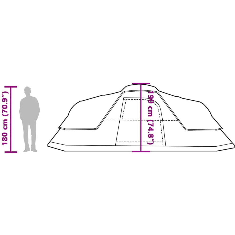 Walplus 11 Person Waterproof Dome Family Tent Blue Image 9
