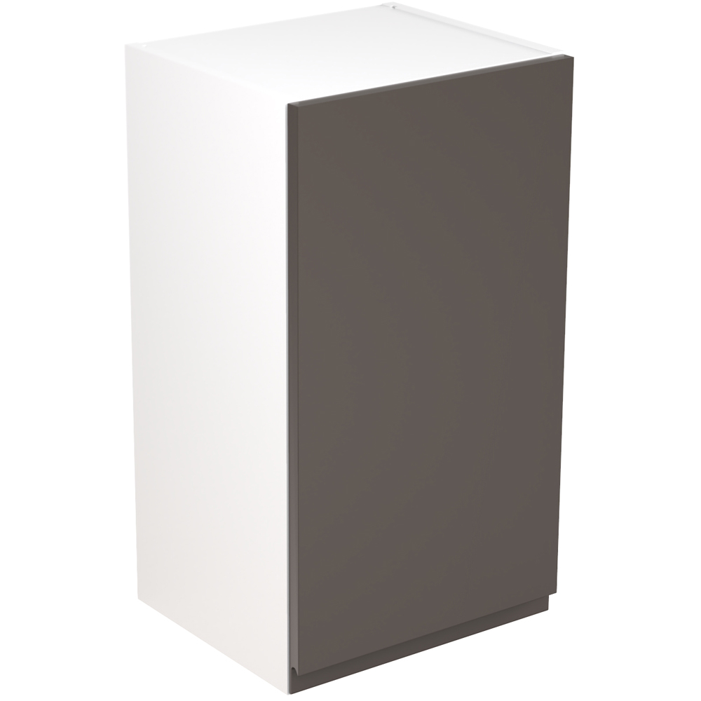 Kitchen Kit J-Pull Gloss Graphite Wall Kitchen Cabinet Flatpack 400mm Image 1