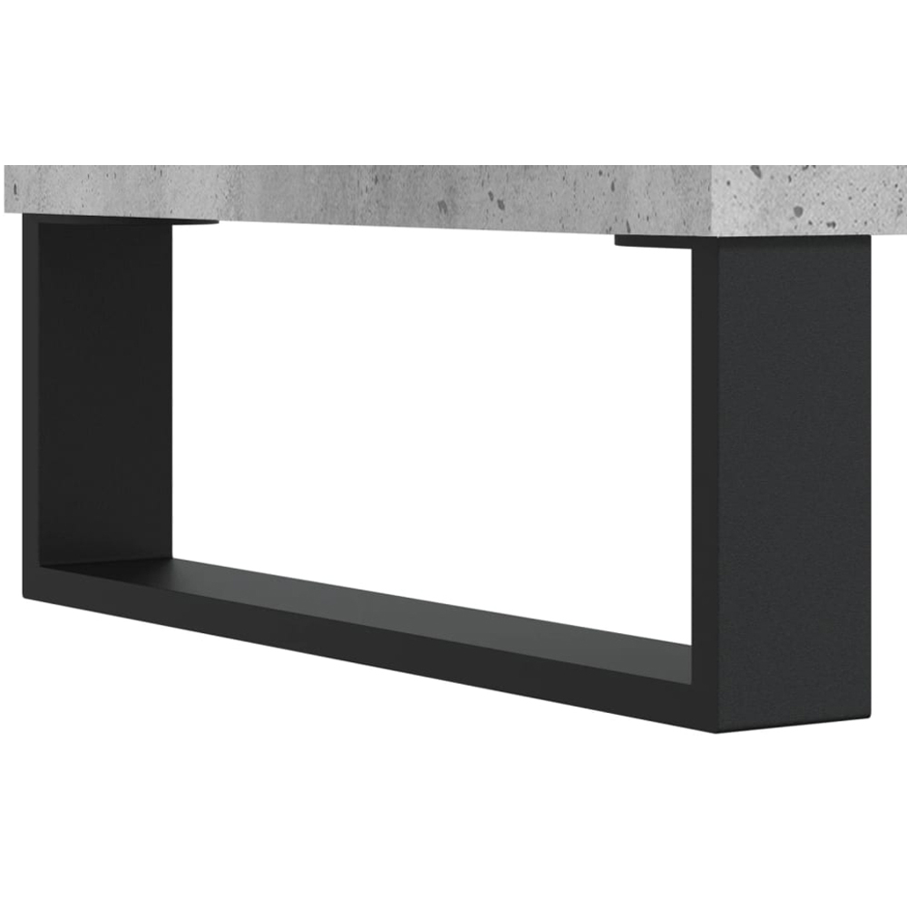 vidaXL 2 Shelf Concrete Grey Record Cabinet Image 7