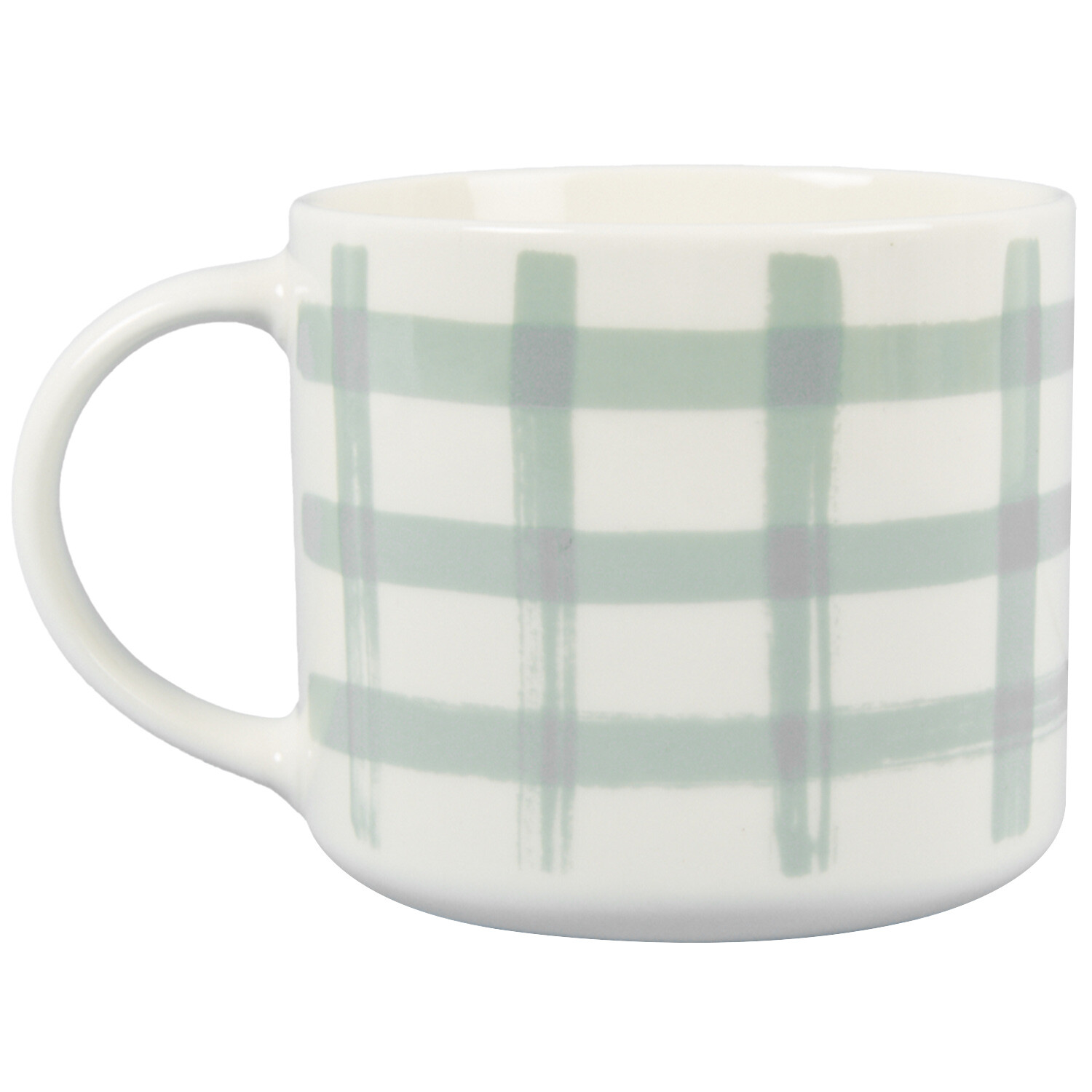 Gingham Yellow or Green Drum Mug  - Yellow or Green Image 1
