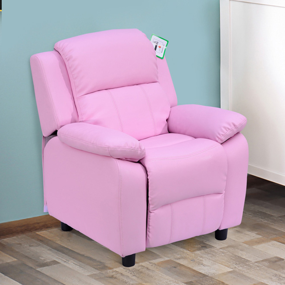 HOMCOM Kids Single Seat Pink Sofa Image 5