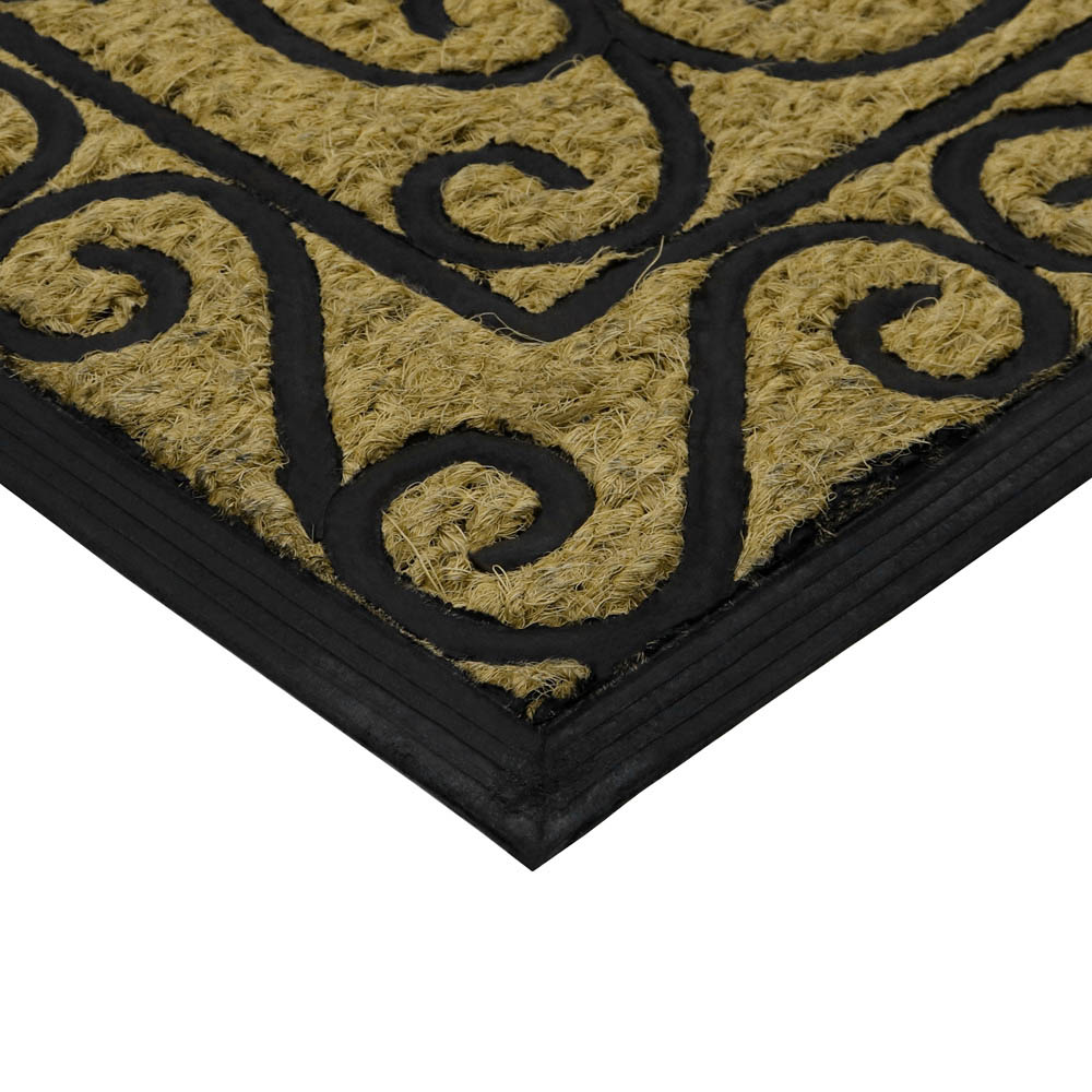 JVL Scroll Woven Tuffscrape Doormat 45 x 75cm Image 4