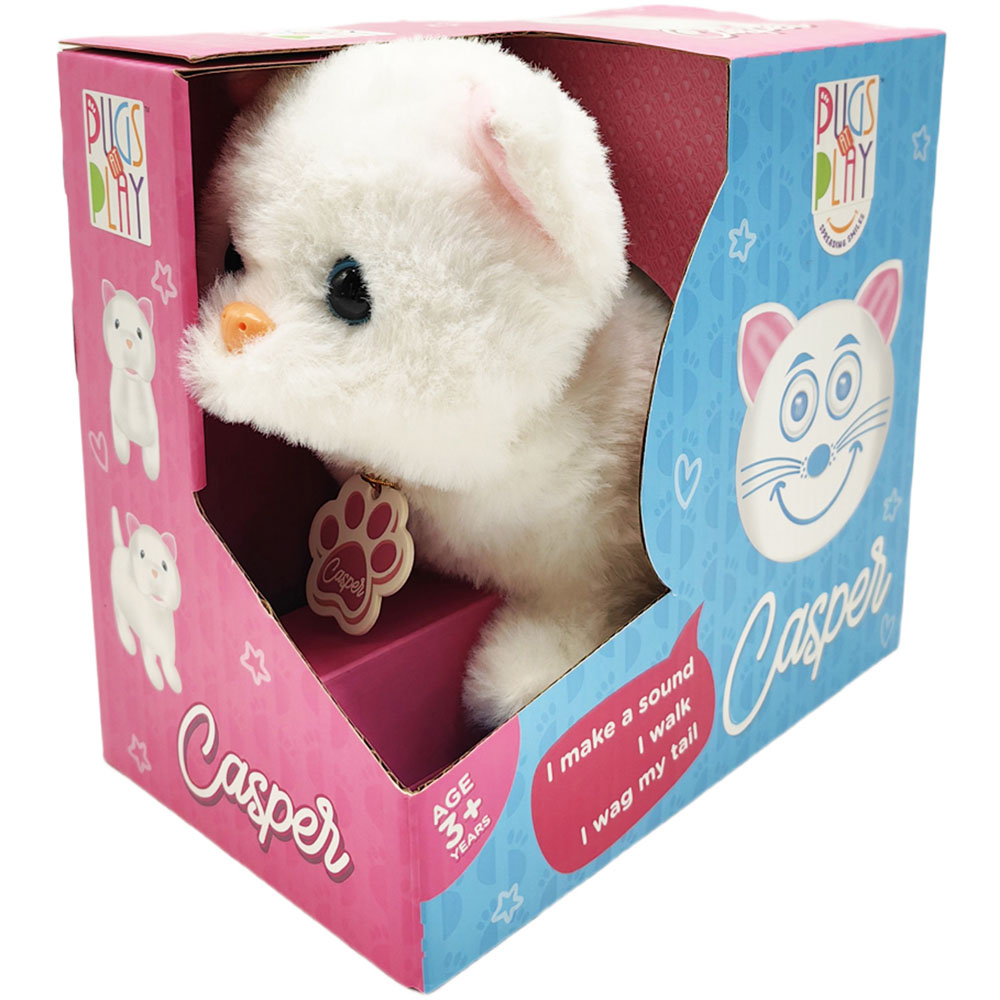 Pugs at Play Casper Interactive Walking Cat Plush Soft Toy Image 2