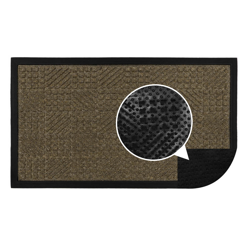 JVL Brown Firth Rubber Doormat 40 x 70cm Image 7