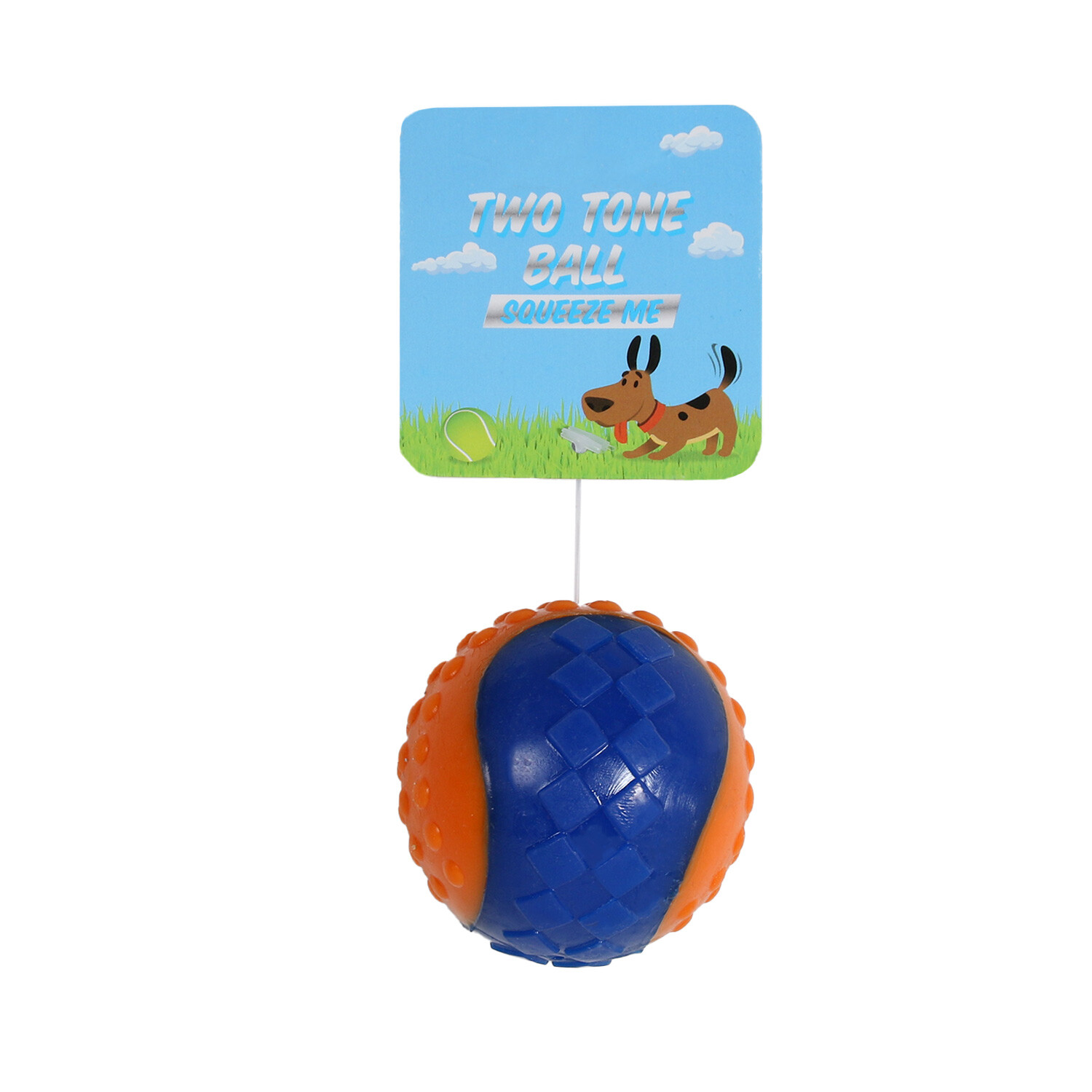 Single 2 Tone Ball Dog Toy in Assorted styles Image 2