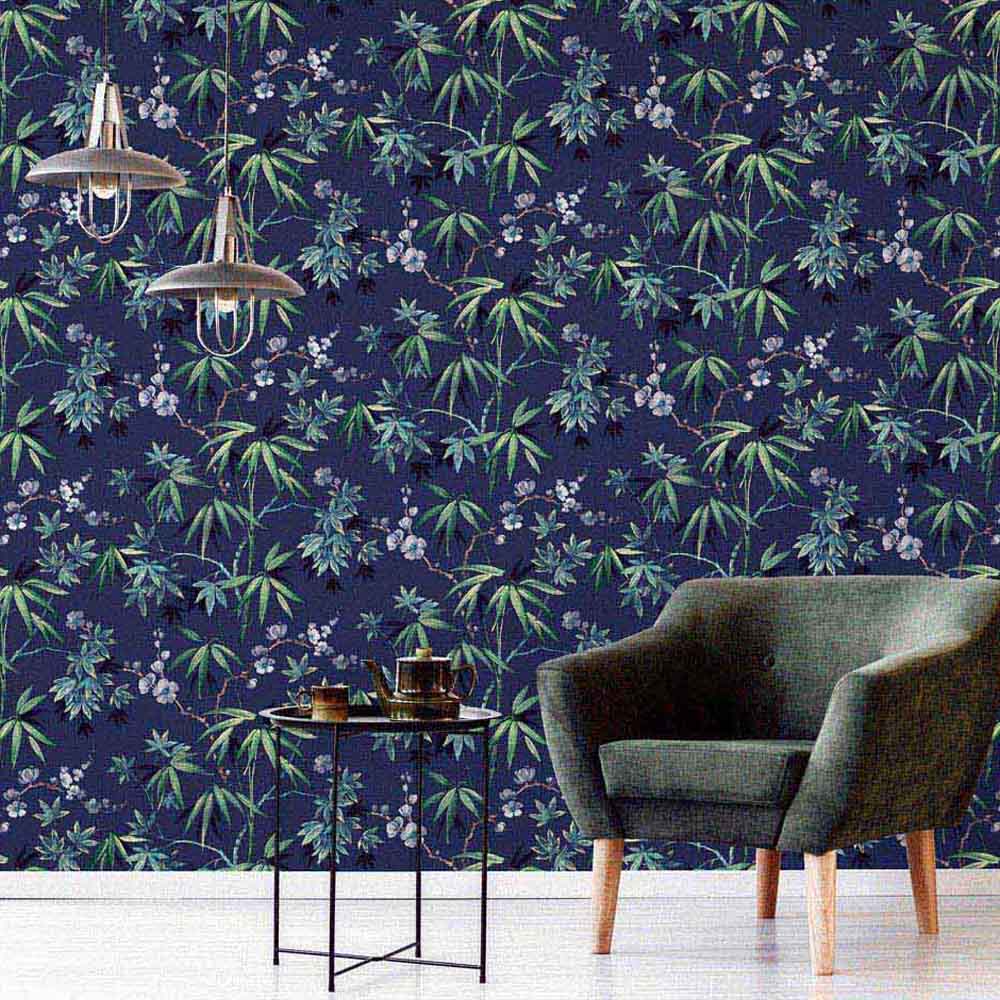 Arthouse Jasmine Garden Navy Wallpaper Image 6