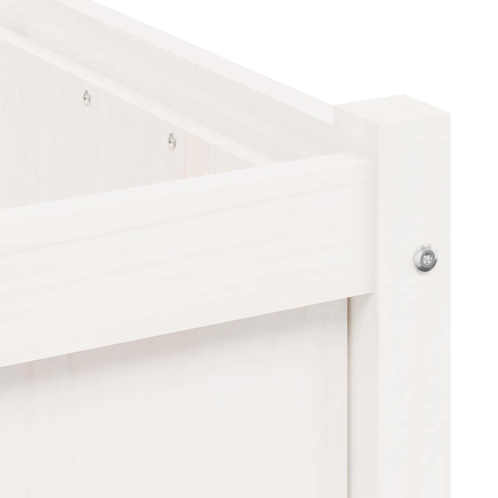 vidaXL White Solid Pine Wood Garden Planter 60 x 60 x 60cm 2 Pack Image 9