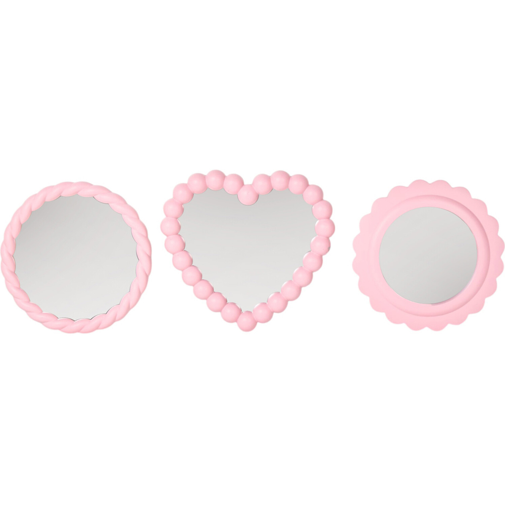 Set of 3 Ballet Bobble Mirrors Pink Image 1