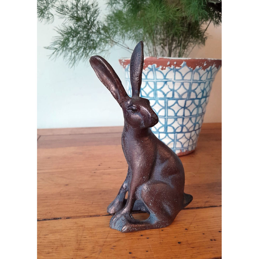 Inspirational Gifting Sitting Hare Polystone Resin Garden Ornament Small Image 3