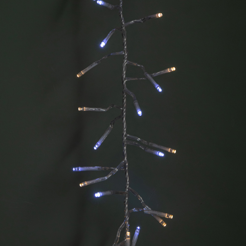 Samuel Alexander 720 White and Warm White LED Clear Cable Christmas Cluster Light 9.3m Image 6