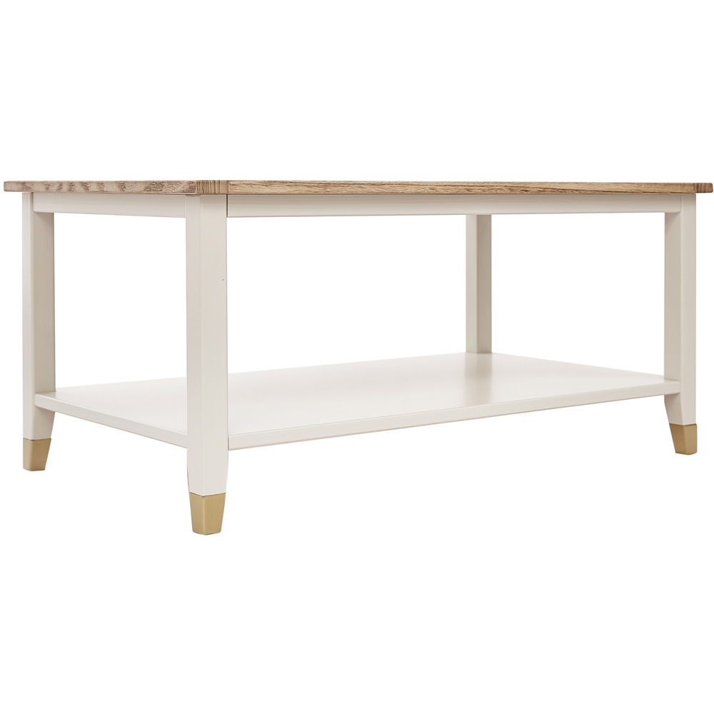 Palazzi White Natural Coffee Table Image 2