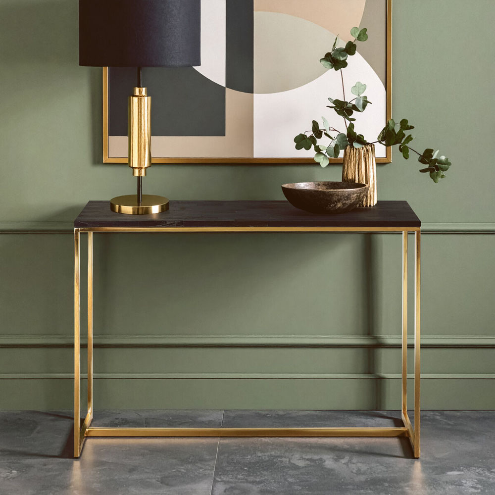 Premier Housewares Relic Dark Petrified Wood Console Table Image 3