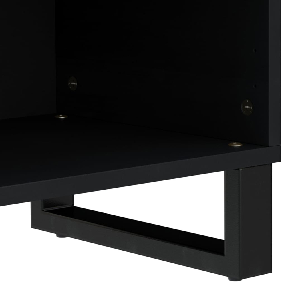 vidaXL Single Door 2 Shelf Brown Solid Acacia Wood TV Cabinet Image 8