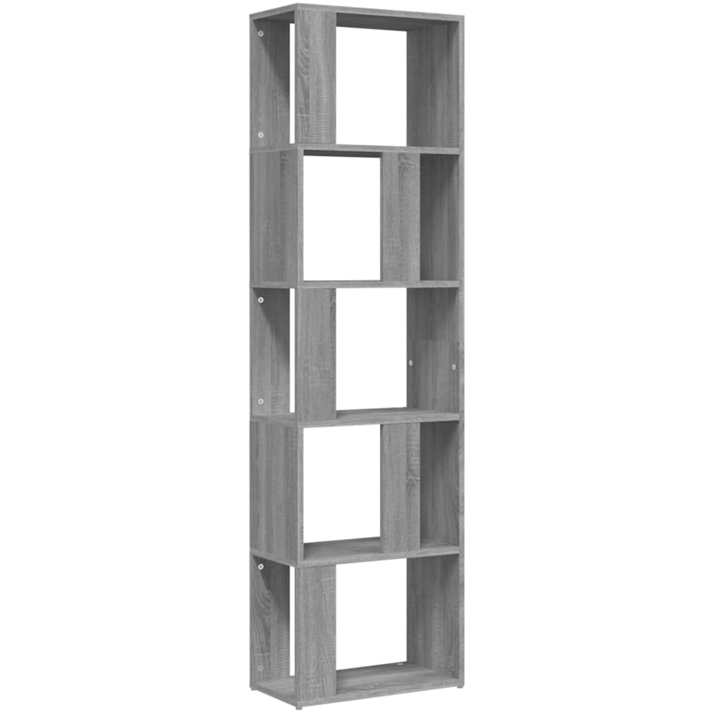 vidaXL 7 Shelf Grey Sonoma Oak Bookcase Image 2