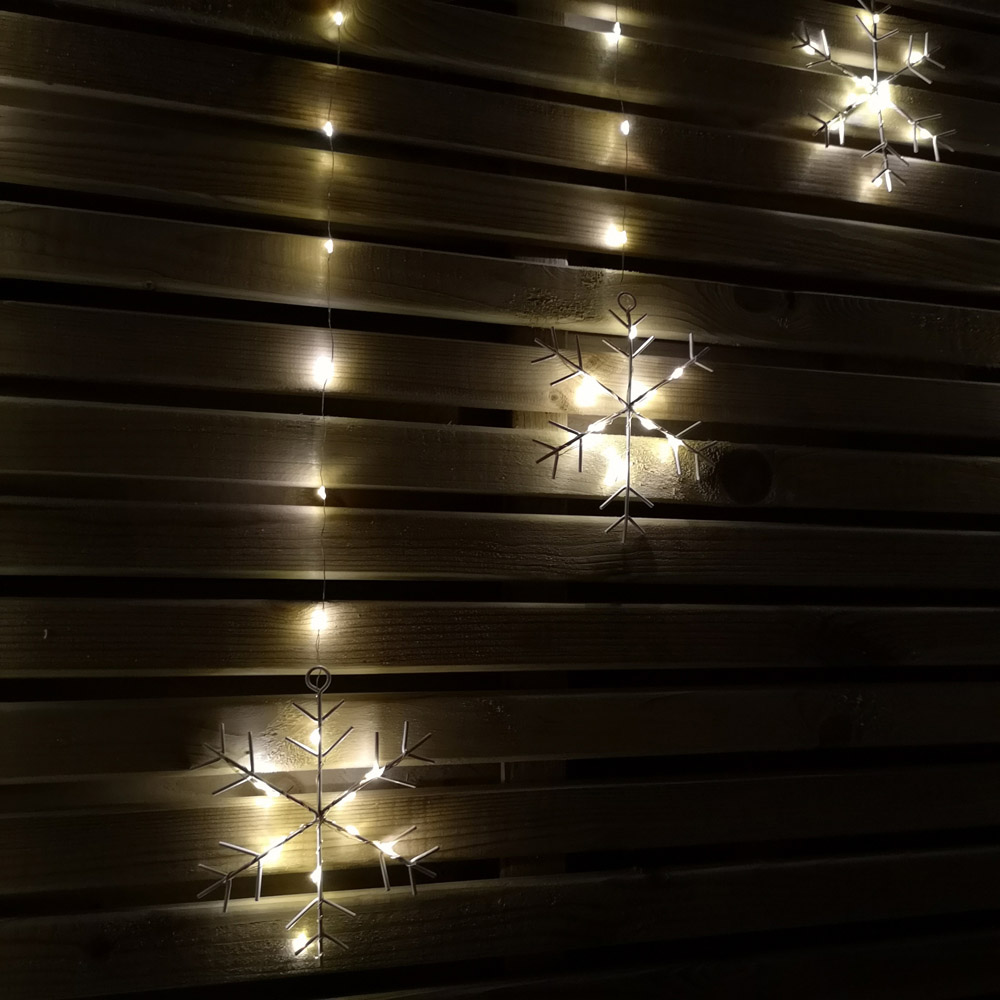 Samuel Alexander 147 Warm White LED Snowflake Curtain Light 1.2m Image 5