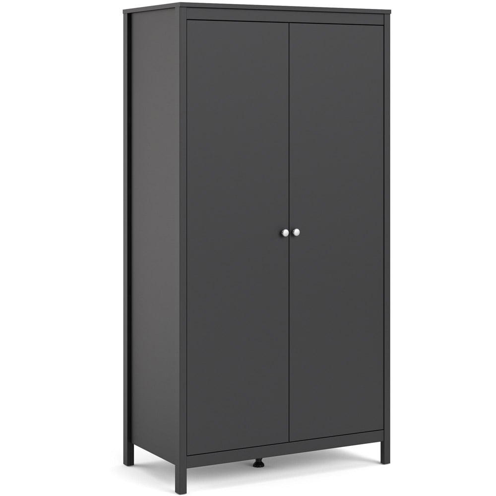 Florence Madrid 2 Door Matt Black Wardrobe Image 2