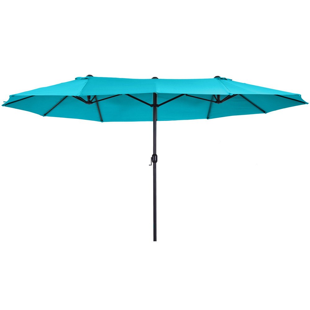 Outsunny Blue Double Sided Patio Parasol 4.6m Image 1