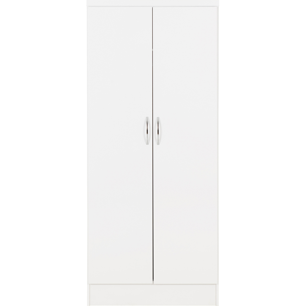 Seconique Nevada 2 Door White All Hanging Wardrobe Image 3