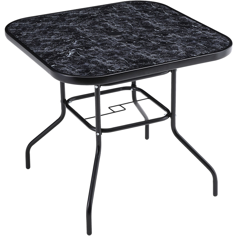 Living and Home Wicker 4 Seater Marble Square Patio Set Image 3