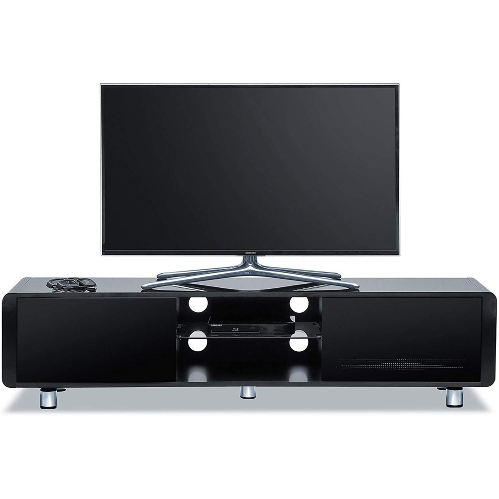 Centurion Supports Capri Gloss Black 2 Door 2 Shelf TV Unit Image 5