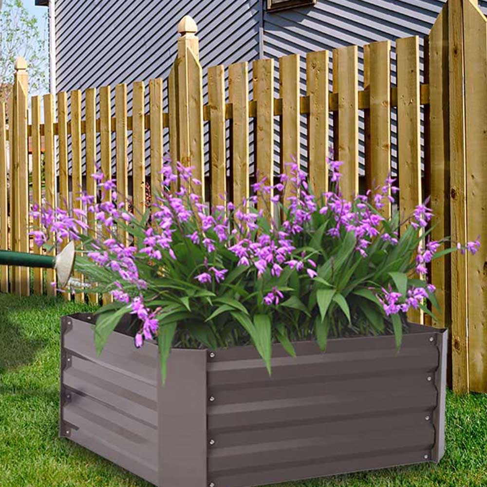 Living and Home Square Raised Garden Bed Planter Box 30 x 100 x 100cm Image 4