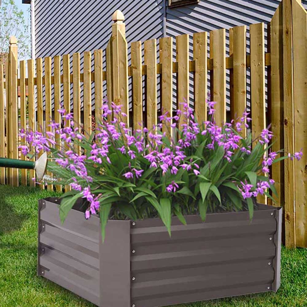Living and Home Square Raised Garden Bed Planter Box 30 x 100 x 100cm Image 4