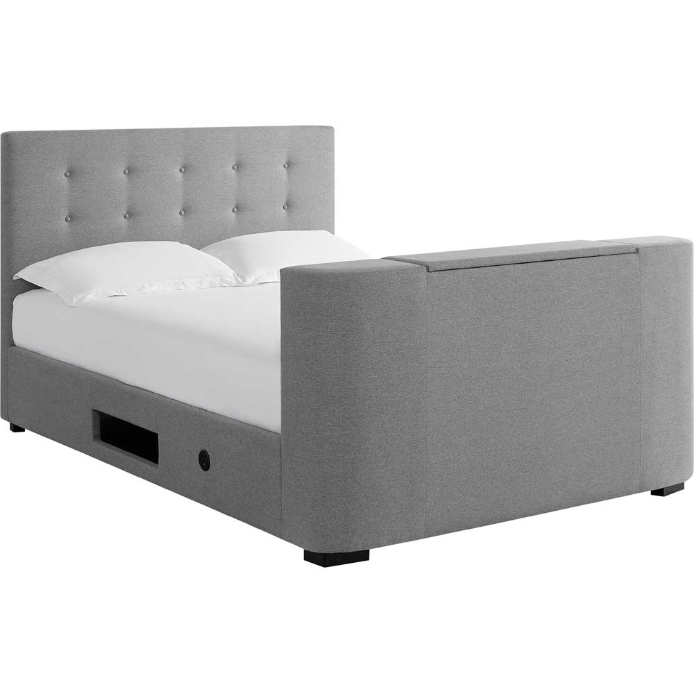 Mayfair King Size Grey TV Bed Frame Wilko