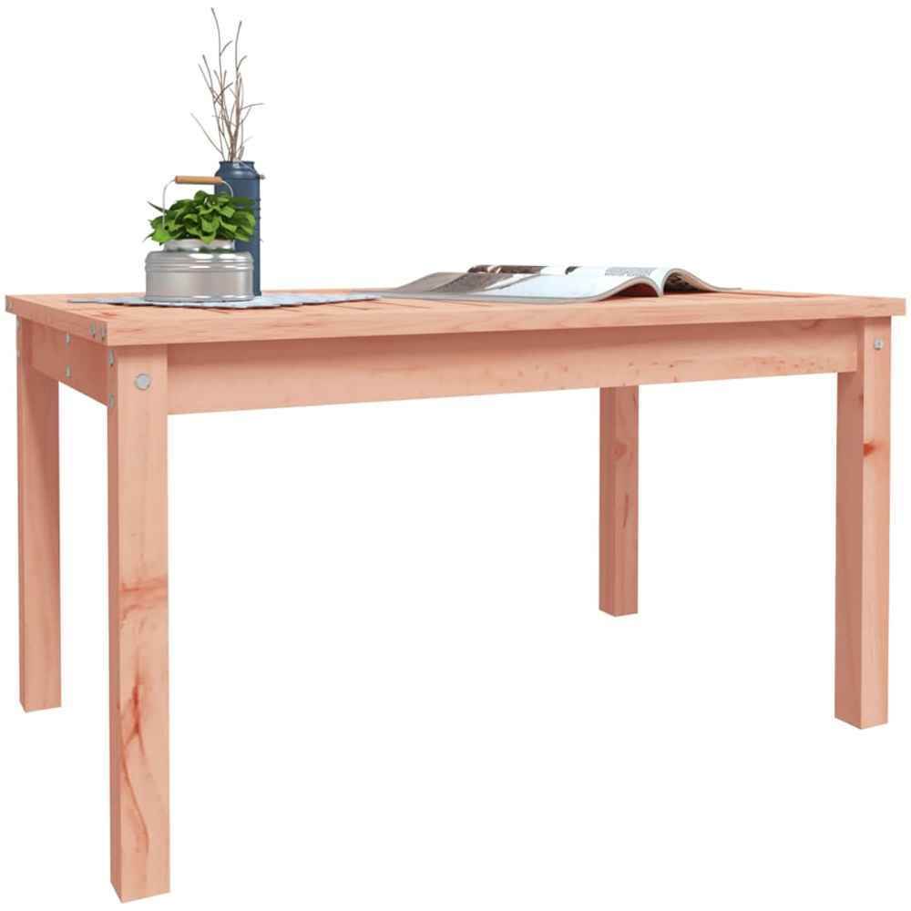 vidaXL Natural Solid Douglas Wood Slatted Garden Table 82.5 x 50.5cm Image 5
