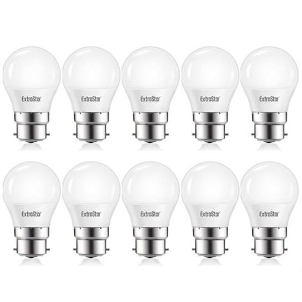 ExtraStar 10 Pack B22 4W Daylight Ball LED Light Bulb Image 1