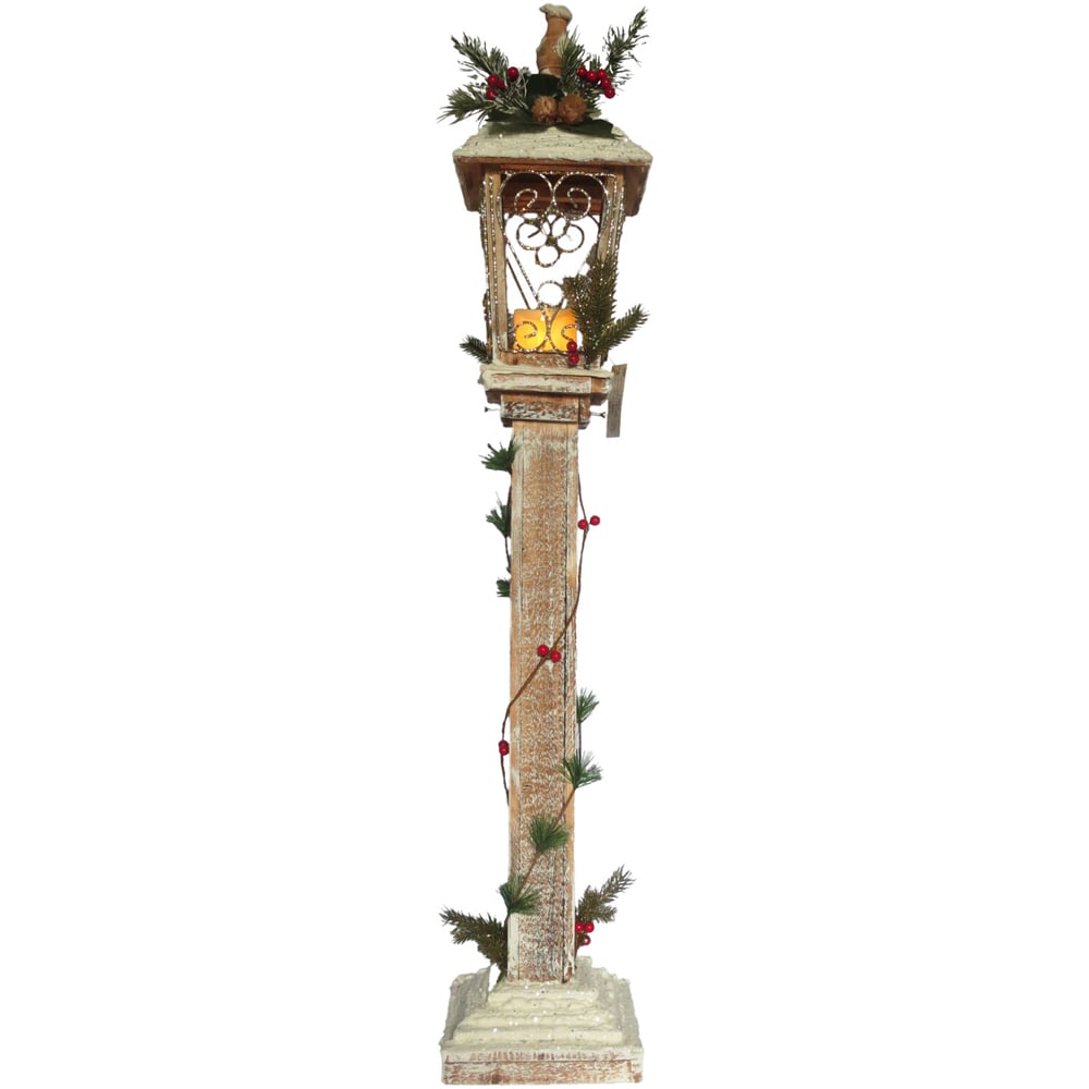 Flicker Candle Snowy Lantern - Multicolour Image 5