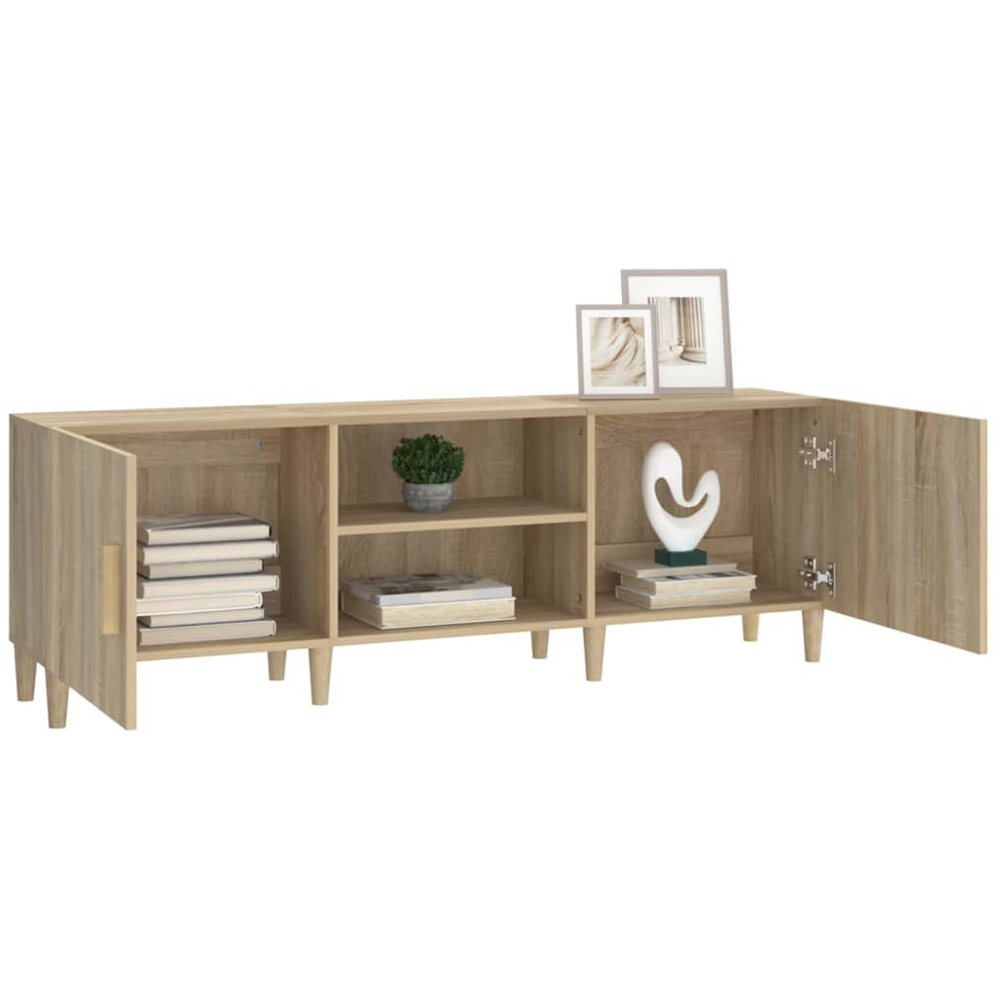 vidaXL 2 Door 2 Shelf Sonoma Oak TV Cabinet Image 4