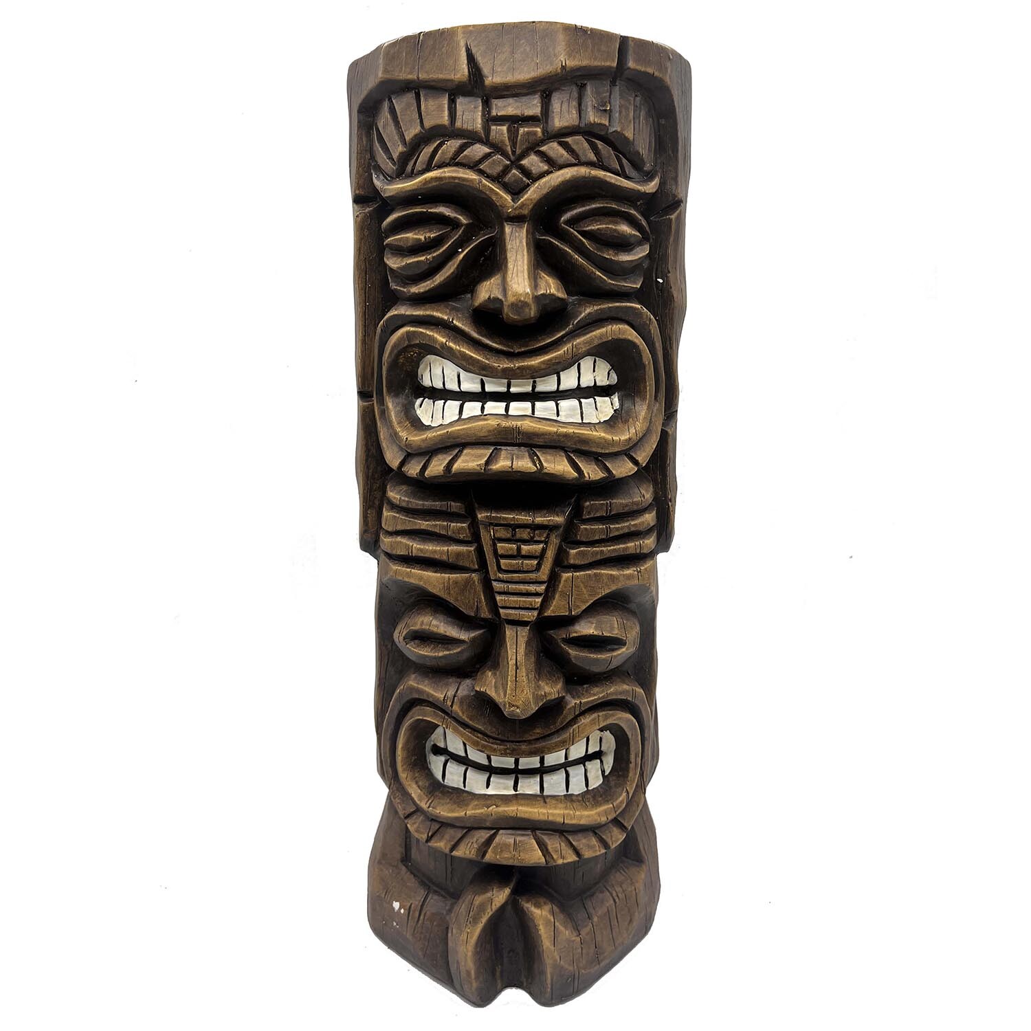 Wood Effect Tiki Tower Planter - Neutral Image 1