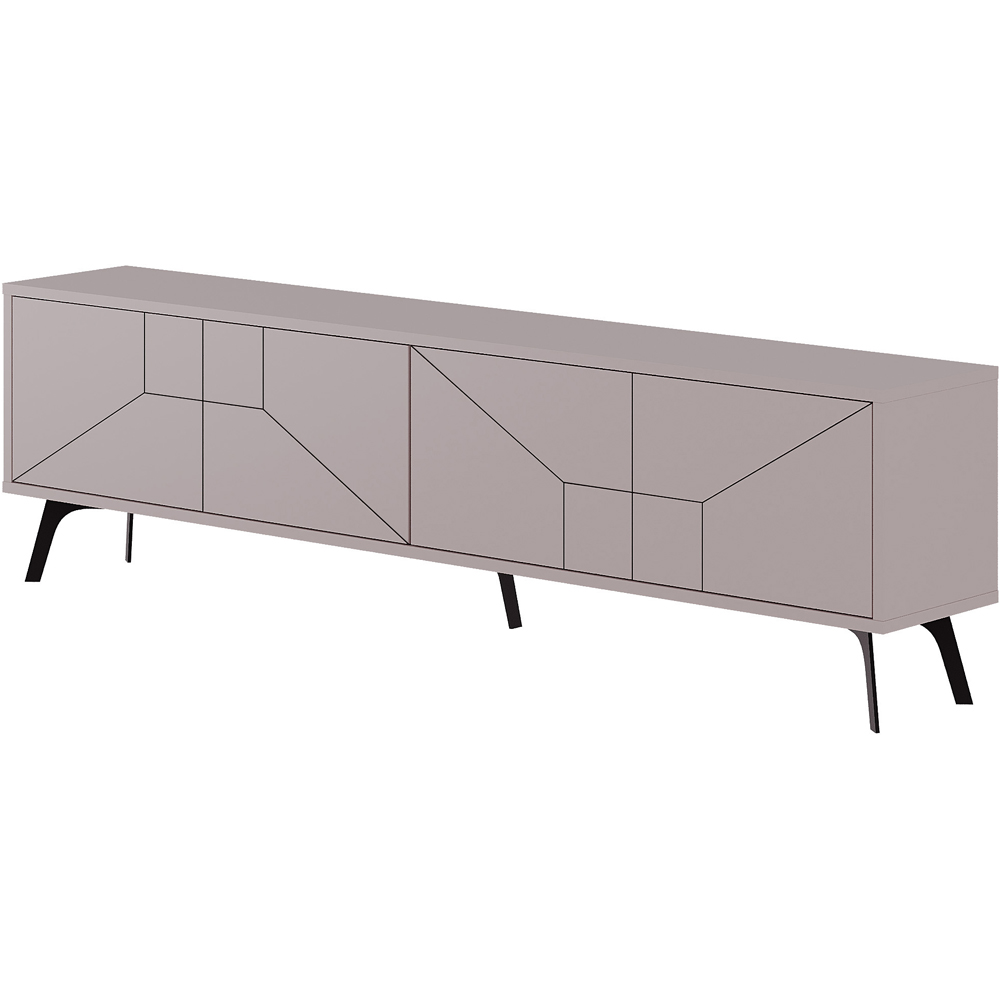 Decortie Dune 4 Door Mocha Grey TV Unit Image 2