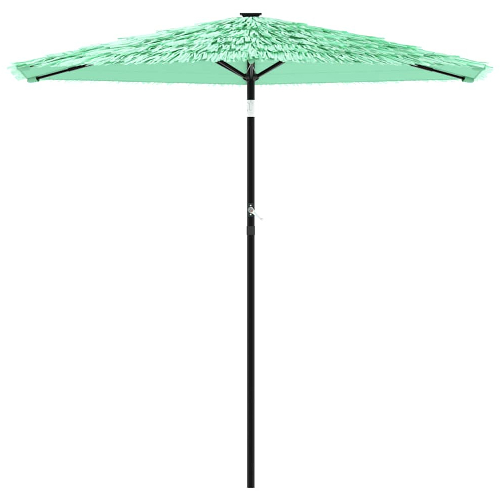 vidaXL Green Straw Top Garden Parasol with Steel Pole 2.6m Image 2