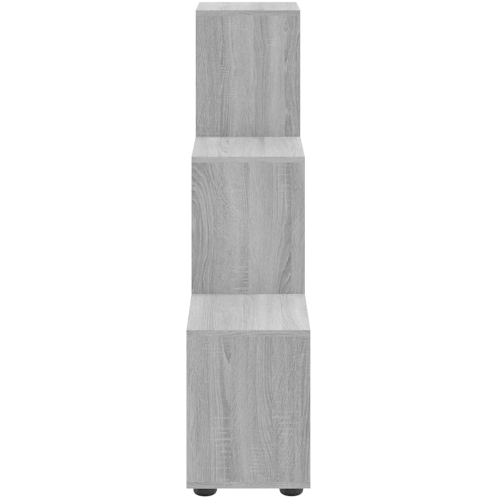 vidaXL 6 Shelf Grey Sonoma Staircase Bookcase Image 5