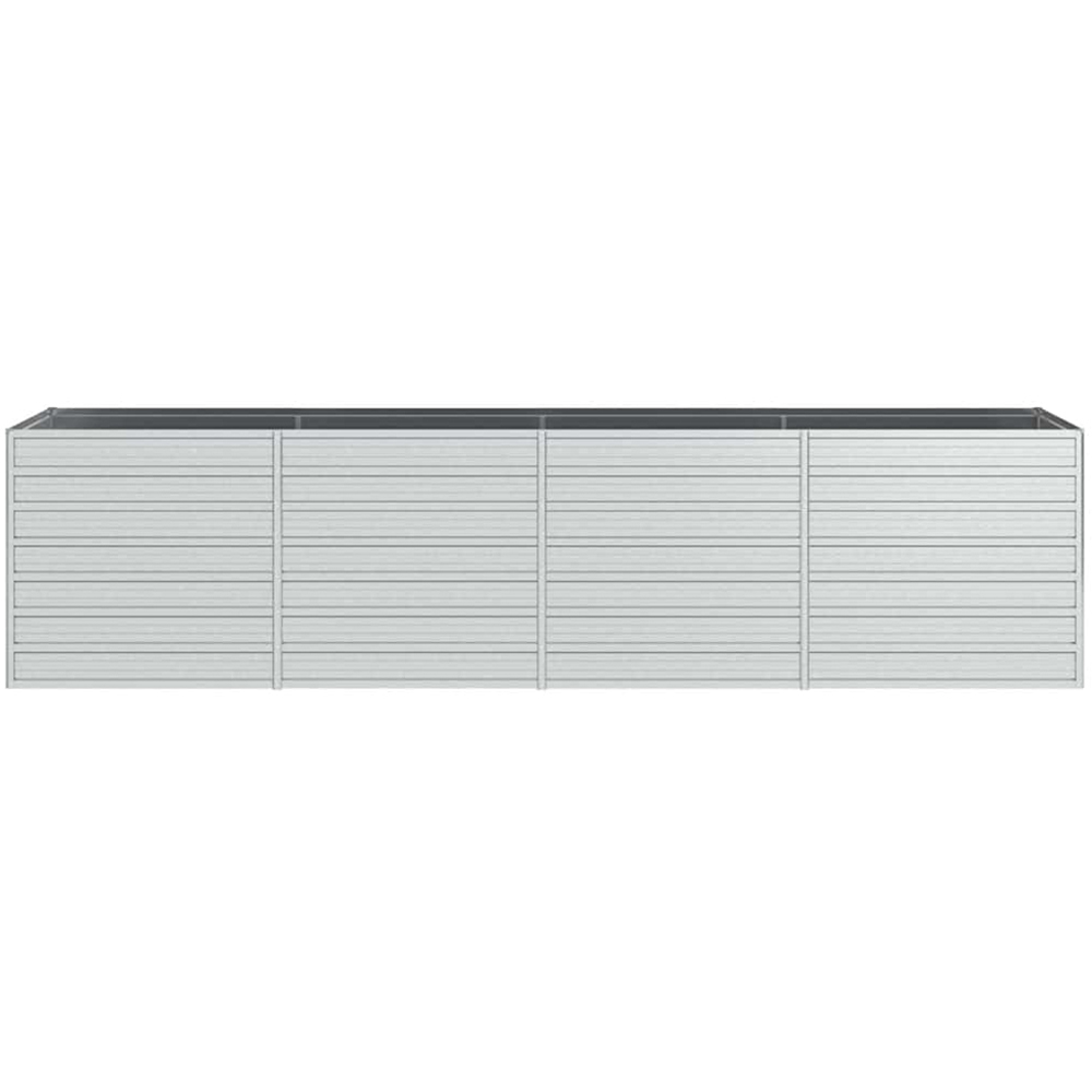 vidaXL Silver Galvanised Steel Raised Garden Bed 77 x 80 x 320cm Image 3