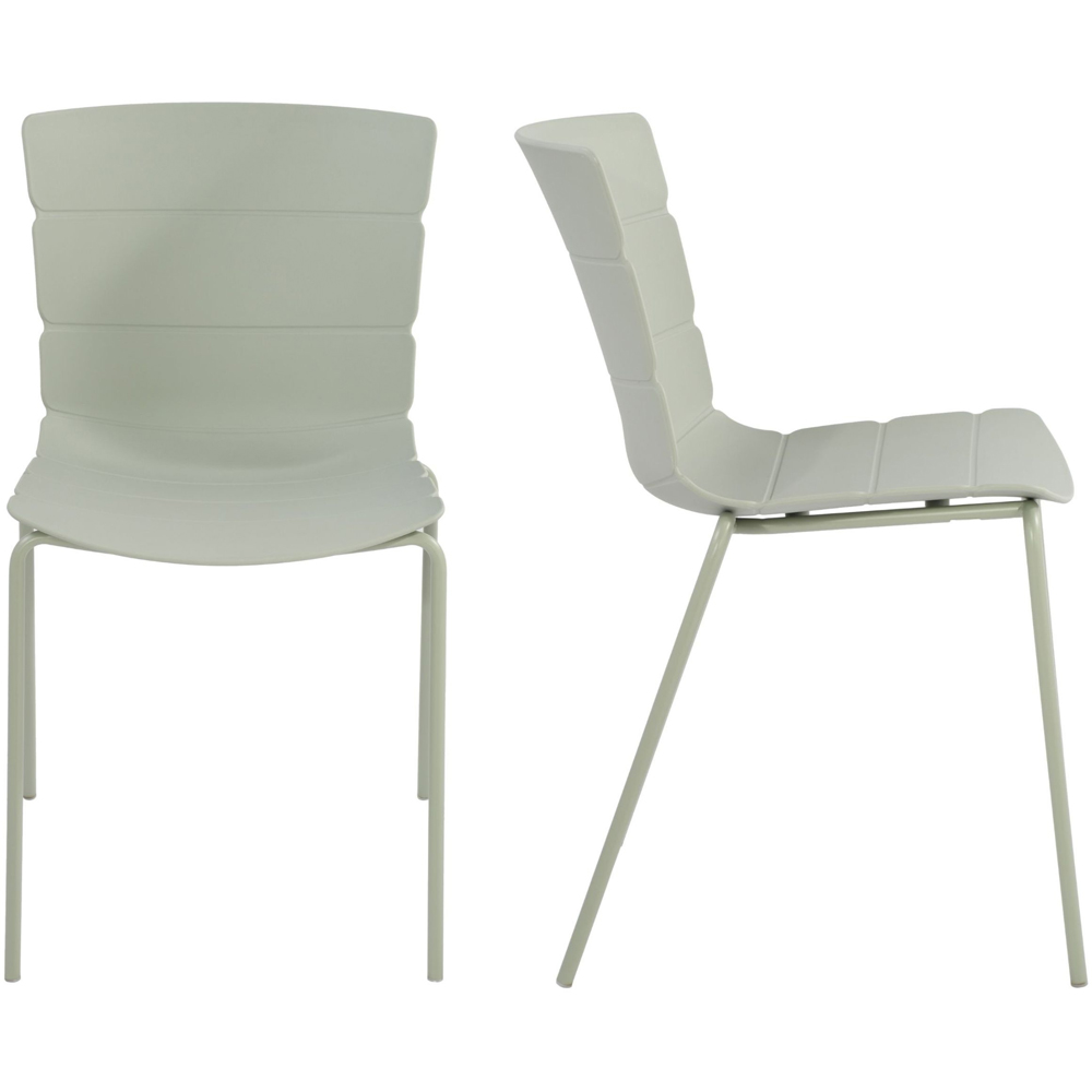 Core Products Aspen Bali 4 Seater Plastic Round Dining Set White and Sage Green Image 4