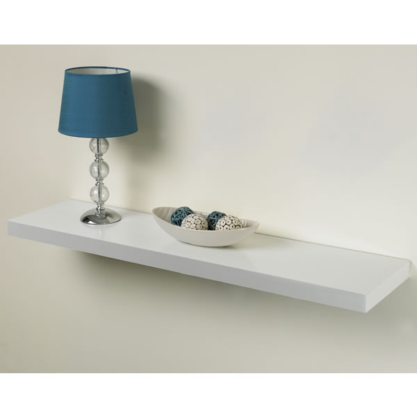 Practica Tendenza 25 x 100cm White Floating Shelf Image 1