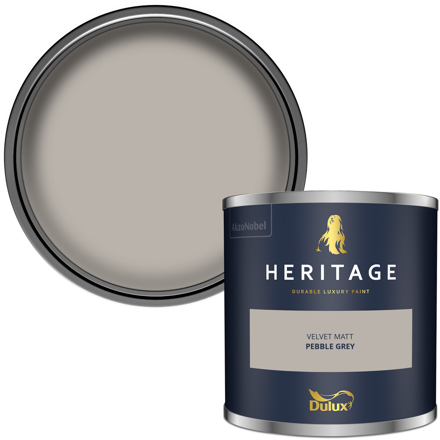 Dulux Heritage Walls and Ceilings Pebble Grey Velvet Matt Emulsion Paint Tester Image 1