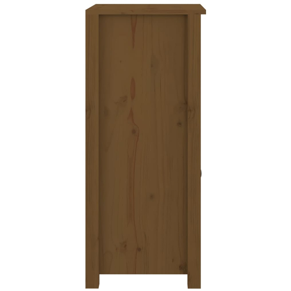 vidaXL Single Door Single Drawer Honey Brown Sideboard Image 6