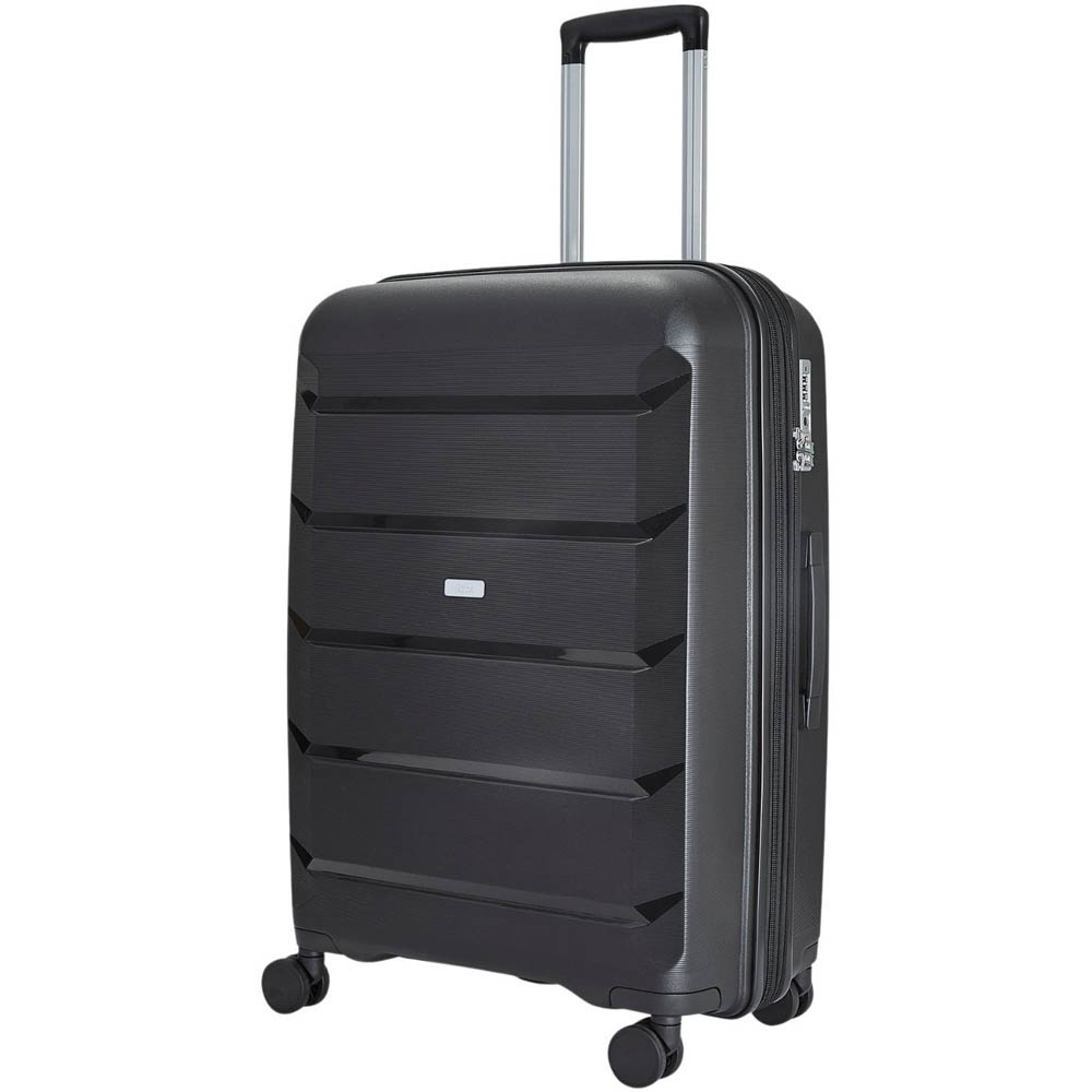 Rock Tulum Medium Black Hardshell Expandable Suitcase Image 1