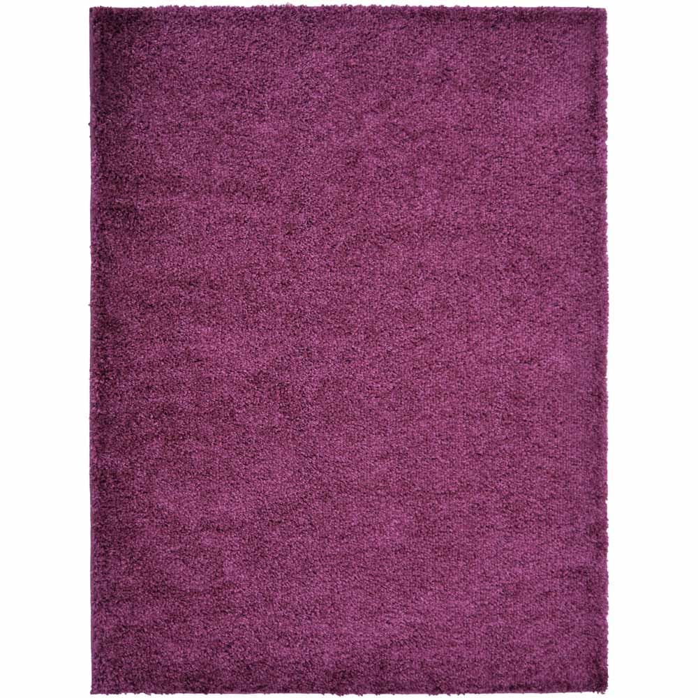 Olympia Shaggy Rug Plum 80 x 150cm Image 1