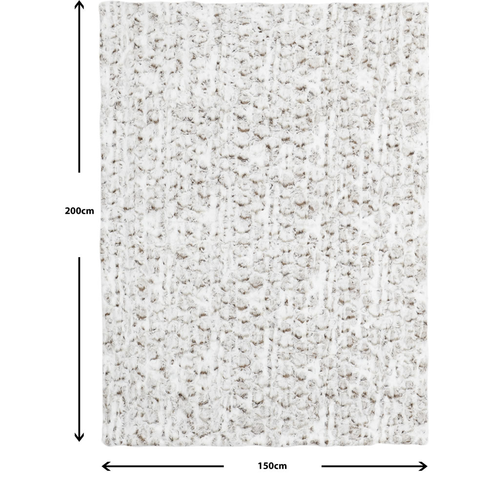 Wilko Natural Faux Fur Throw 150 x 200cm Wilko