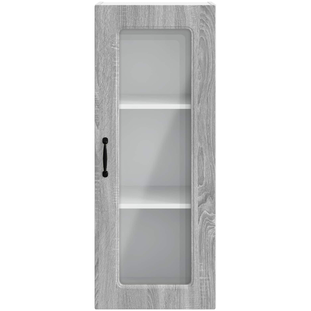vidaXL Single Glass Door Grey Sonoma Kitchen Wall Cabinet Image 4