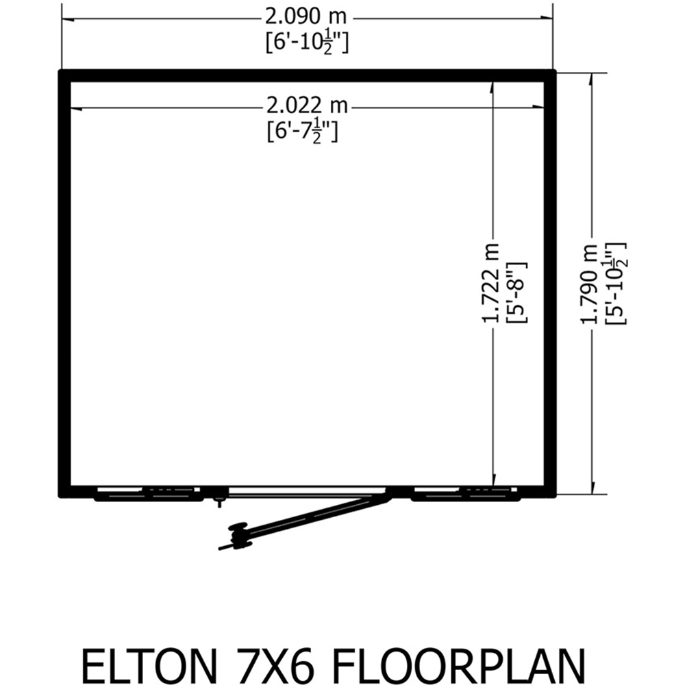 Shire Elton 7 x 6ft Shiplap Apex Summerhouse Image 6