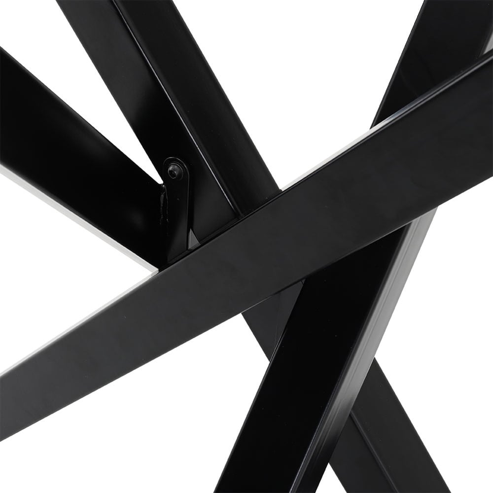 Living and Home Set of 4 Black Criss Cross Metal Table Legs Image 4